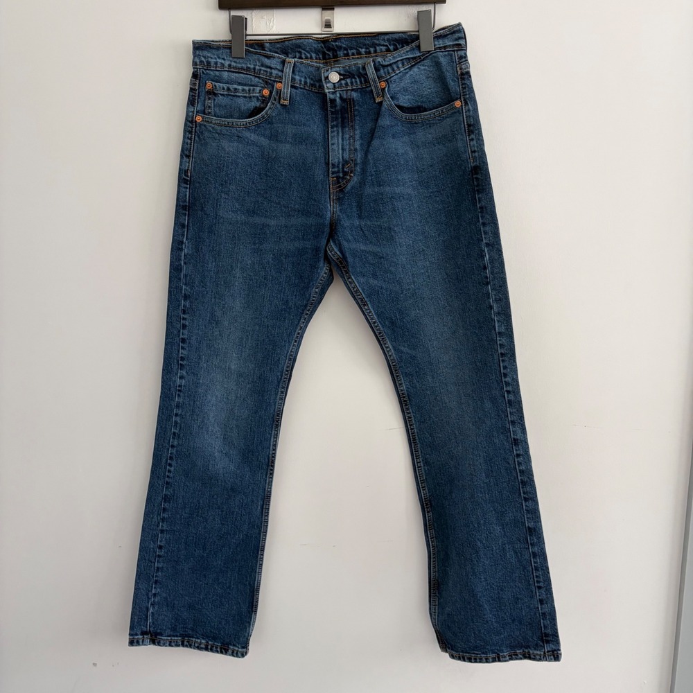 Levi 517 Bootcut Blue Denim Jeans 34x32 Medium Wash
